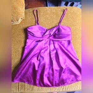 Rampage Purple Satin Camisole Top